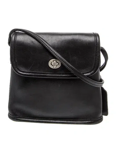 Pre-owned Coach Leather Crossbody Bag In Black