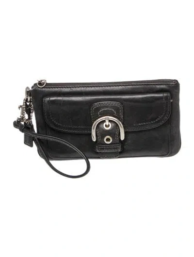 Pre-owned Coach Leather Crossbody Bag In Black
