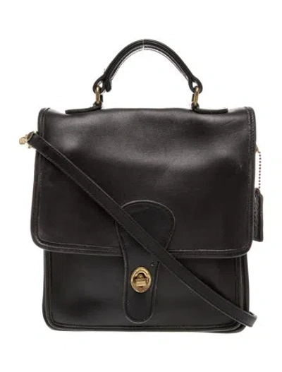 Pre-owned Coach Leather Crossbody Bag In Black