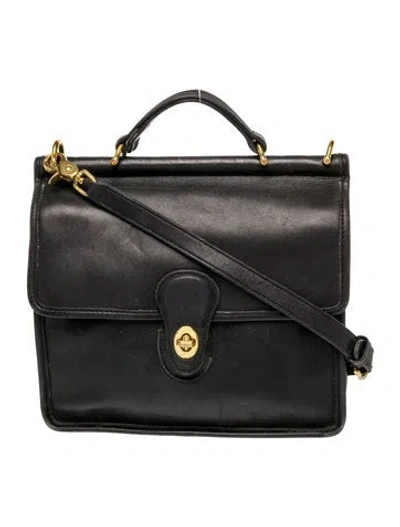 Pre-owned Coach Leather Crossbody Bag In Black
