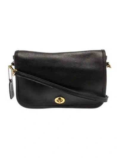 Pre-owned Coach Leather Crossbody Bag In Black