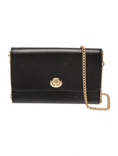 Pre-owned Coach Leather Crossbody Bag In Black