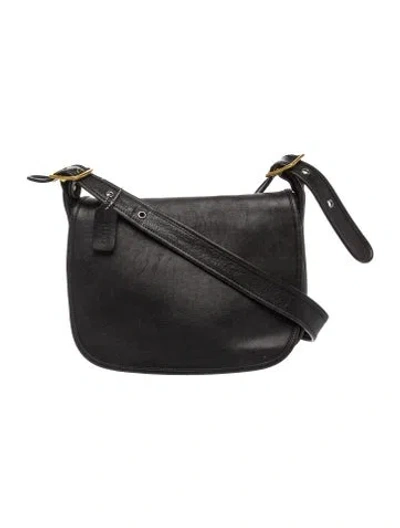 Pre-owned Coach Leather Crossbody Bag In Black
