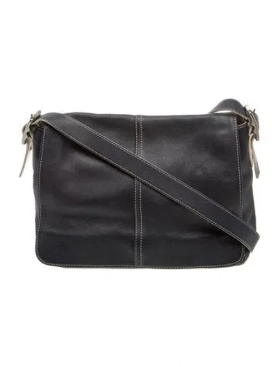Pre-owned Coach Leather Crossbody Bag In Black