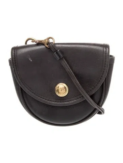 Pre-owned Coach Leather Crossbody Bag In Black