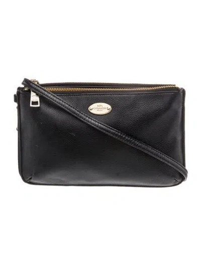 Pre-owned Coach Leather Crossbody Bag In Black