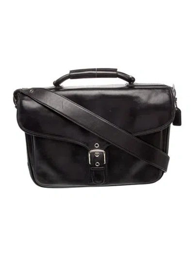 Pre-owned Coach Leather Crossbody Bag In Black