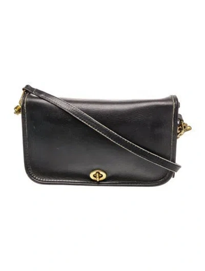 Pre-owned Coach Leather Crossbody Bag In Black