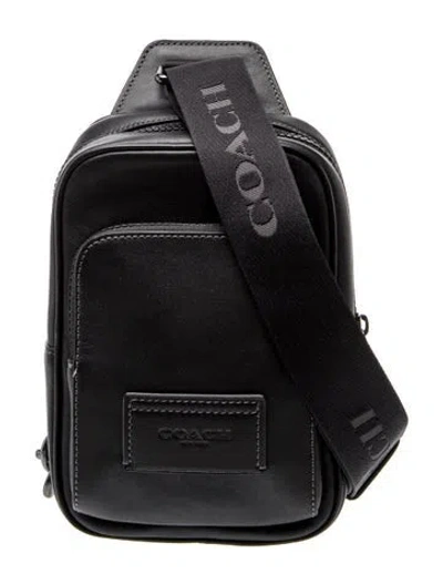 Pre-owned Coach Leather Crossbody Bag In Black