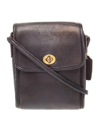 Pre-owned Coach Leather Crossbody Bag In Black
