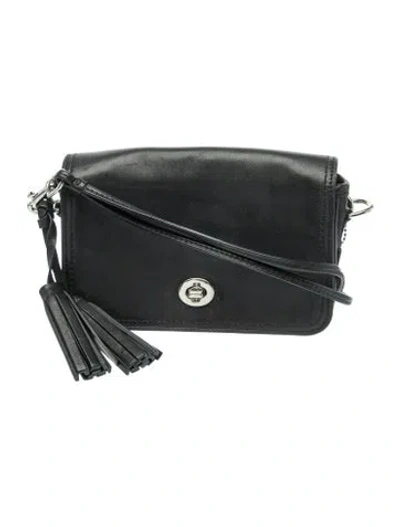 Pre-owned Coach Leather Crossbody Bag In Black