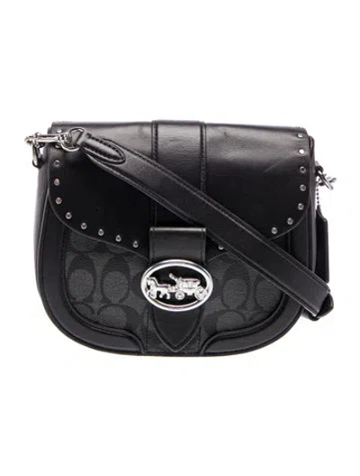 Pre-owned Coach Leather Crossbody Bag In Black