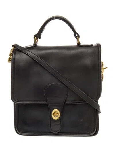 Pre-owned Coach Leather Crossbody Bag In Black