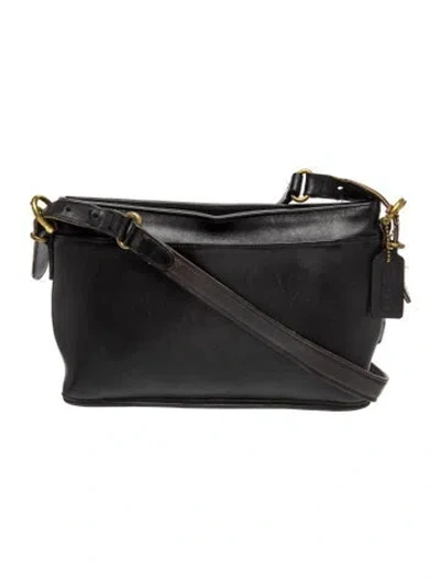 Pre-owned Coach Leather Crossbody Bag In Black