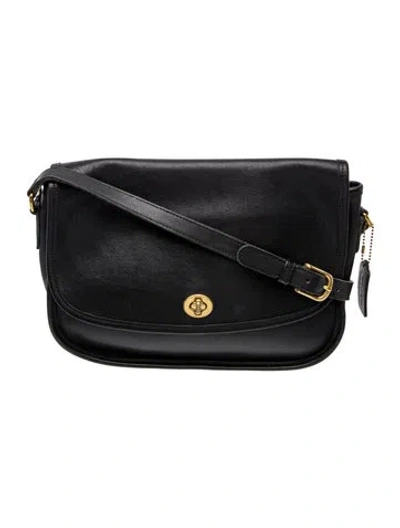 Pre-owned Coach Leather Crossbody Bag In Black
