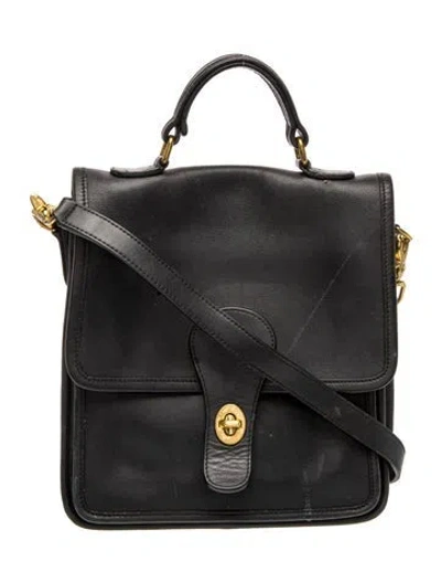 Pre-owned Coach Leather Crossbody Bag In Black