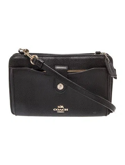 Pre-owned Coach Leather Crossbody Bag In Black