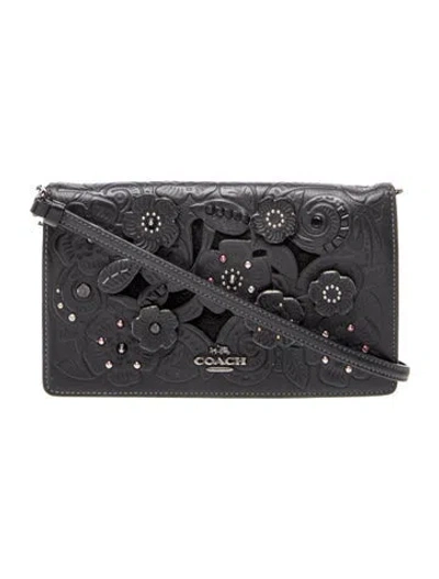 Pre-owned Coach Leather Crossbody Bag In Black