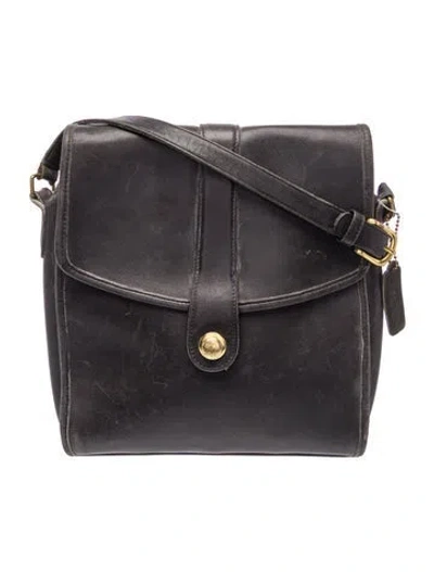 Pre-owned Coach Leather Crossbody Bag In Black