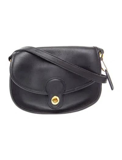 Pre-owned Coach Leather Crossbody Bag In Black