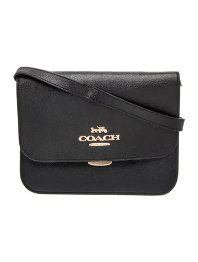 Pre-owned Coach Leather Crossbody Bag In Black