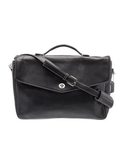Pre-owned Coach Leather Crossbody Bag In Black