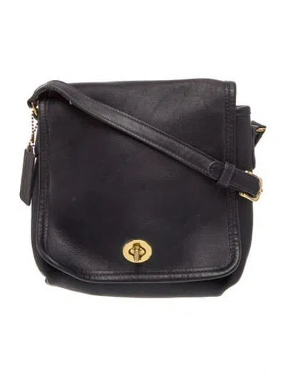Pre-owned Coach Leather Crossbody Bag In Black