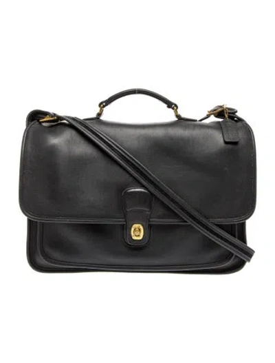 Pre-owned Coach Leather Crossbody Bag In Black