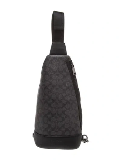Pre-owned Coach Leather Crossbody Bag In Black