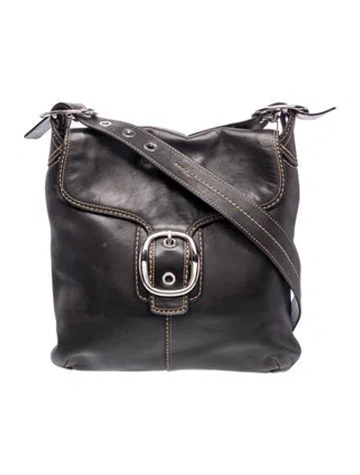 Pre-owned Coach Leather Crossbody Bag In Black