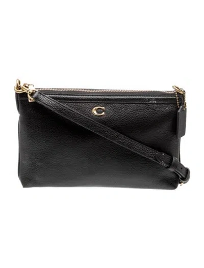 Pre-owned Coach Leather Crossbody Bag In Black