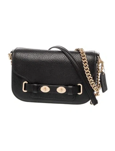 Pre-owned Coach Leather Crossbody Bag In Black