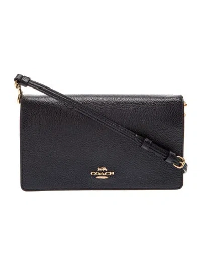 Pre-owned Coach Leather Crossbody Bag In Black