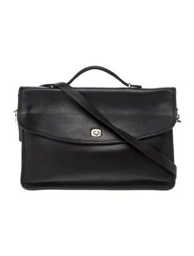 Pre-owned Coach Leather Crossbody Bag In Black