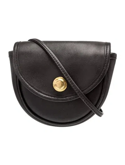 Pre-owned Coach Leather Crossbody Bag In Black/grey