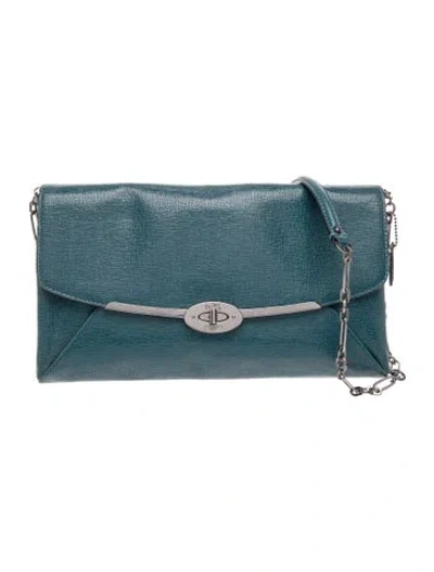 Pre-owned Coach Leather Crossbody Bag In Blue