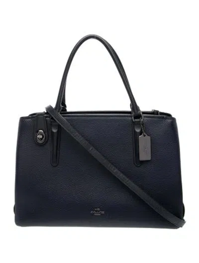 Pre-owned Coach Leather Crossbody Bag In Blue