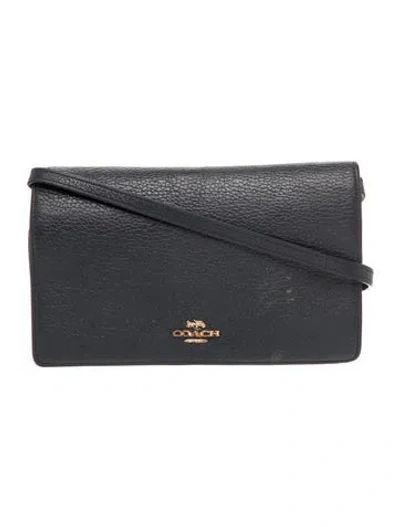 Pre-owned Coach Leather Crossbody Bag In Blue