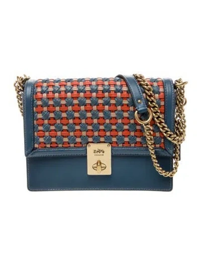Pre-owned Coach Leather Crossbody Bag In Blue