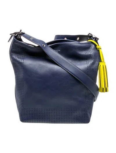 Pre-owned Coach Leather Crossbody Bag In Blue