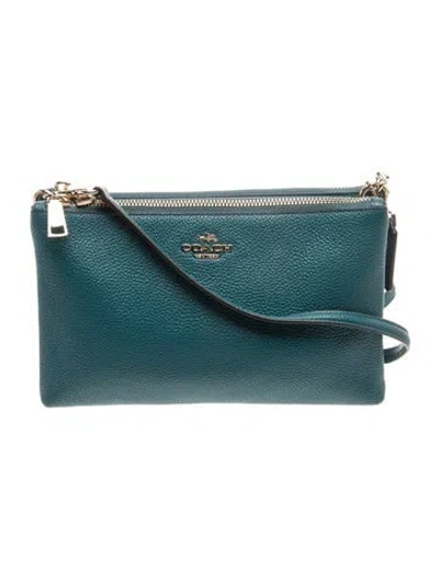 Pre-owned Coach Leather Crossbody Bag In Blue