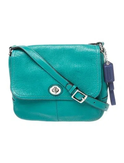 Pre-owned Coach Leather Crossbody Bag In Blue