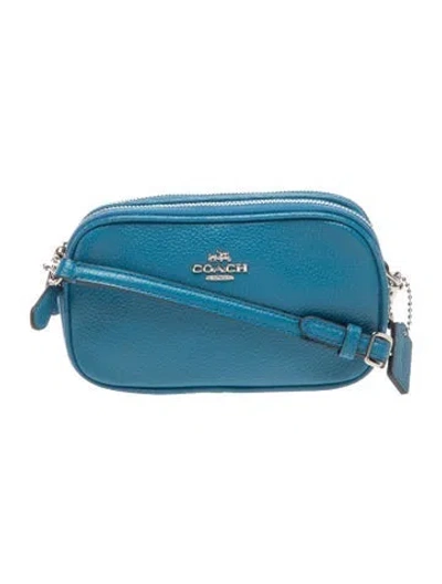 Pre-owned Coach Leather Crossbody Bag In Blue