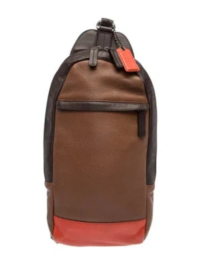 Pre-owned Coach Leather Crossbody Bag In Brown