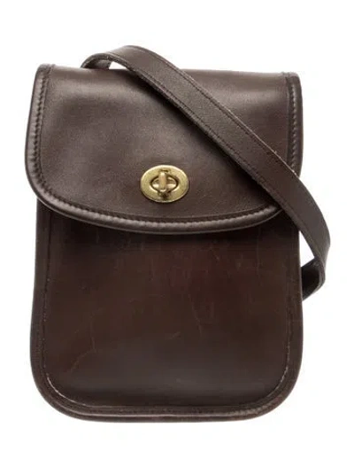Pre-owned Coach Leather Crossbody Bag In Brown