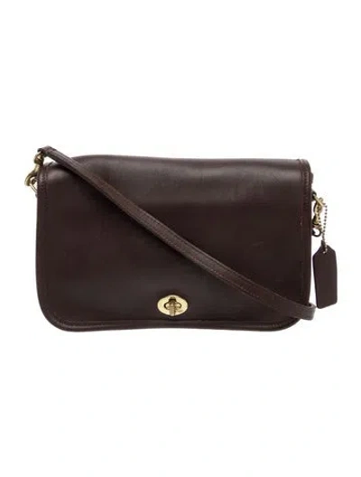 Pre-owned Coach Leather Crossbody Bag In Brown