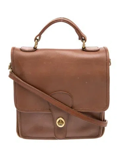 Pre-owned Coach Leather Crossbody Bag In Brown