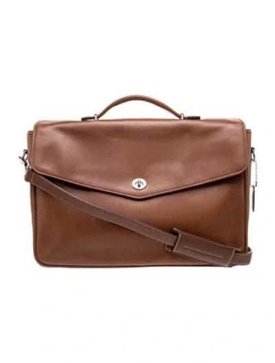 Pre-owned Coach Leather Crossbody Bag In Brown