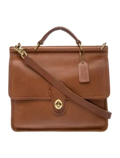 Pre-owned Coach Leather Crossbody Bag In Brown