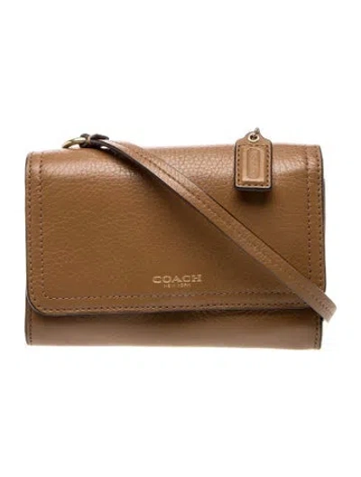 Pre-owned Coach Leather Crossbody Bag In Brown